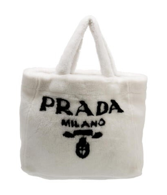 Prada Shearling Montone Shearling Tote Small W Tags