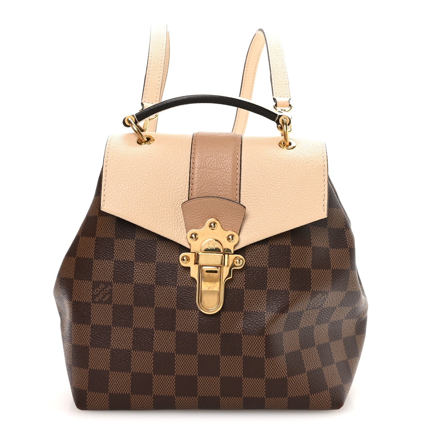 Louis Vuitton Louis Vuitton Damier Ebene Clapton Backpack Creme