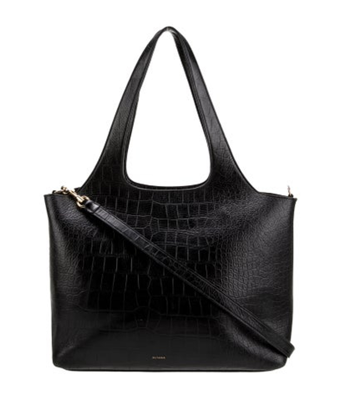 Cuyana Embossed Leather Shoulder Bag