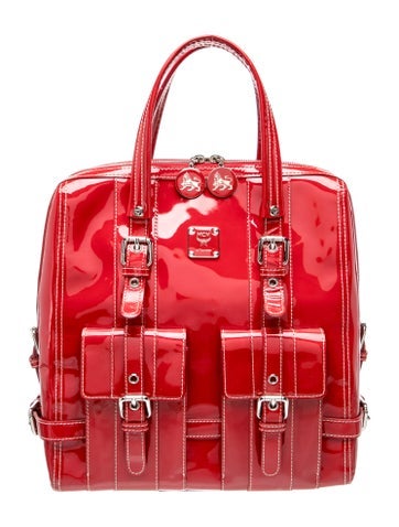 MCM Patent Leather Top Handle Bag