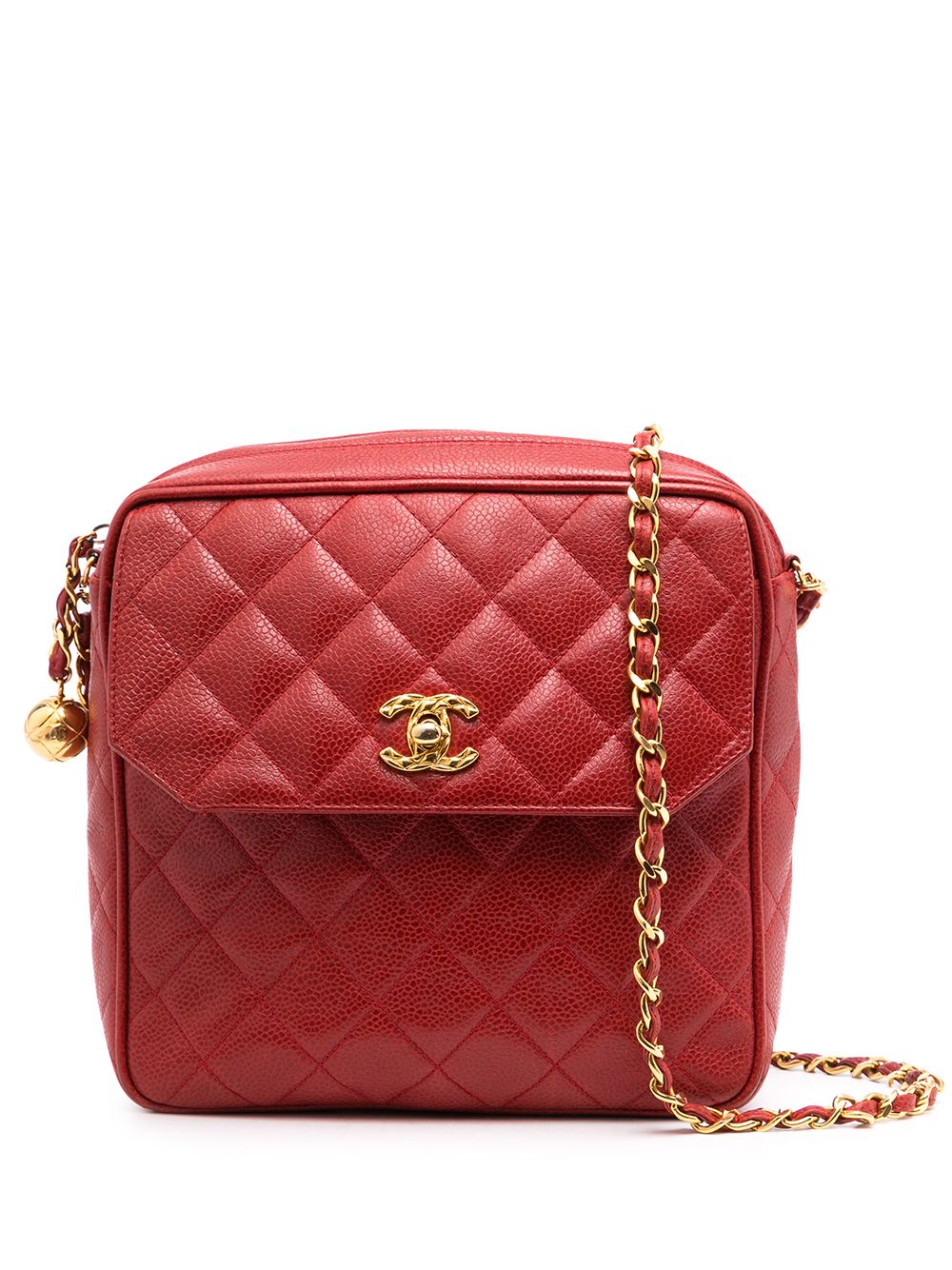 1992 CC diamond-quilted shoulder bag