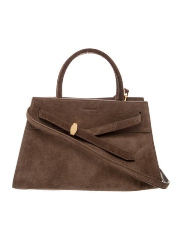 Suede Top Handle Bag