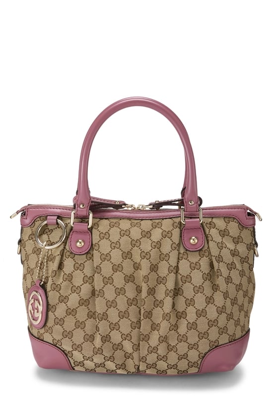 Pink Original GG Canvas Sukey Zip Handbag