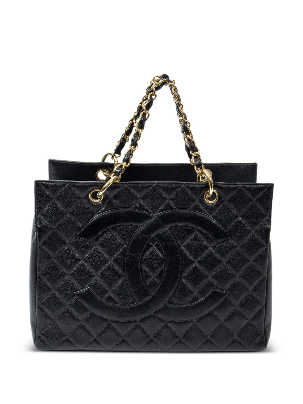 GST quilted chain-strap tote bag