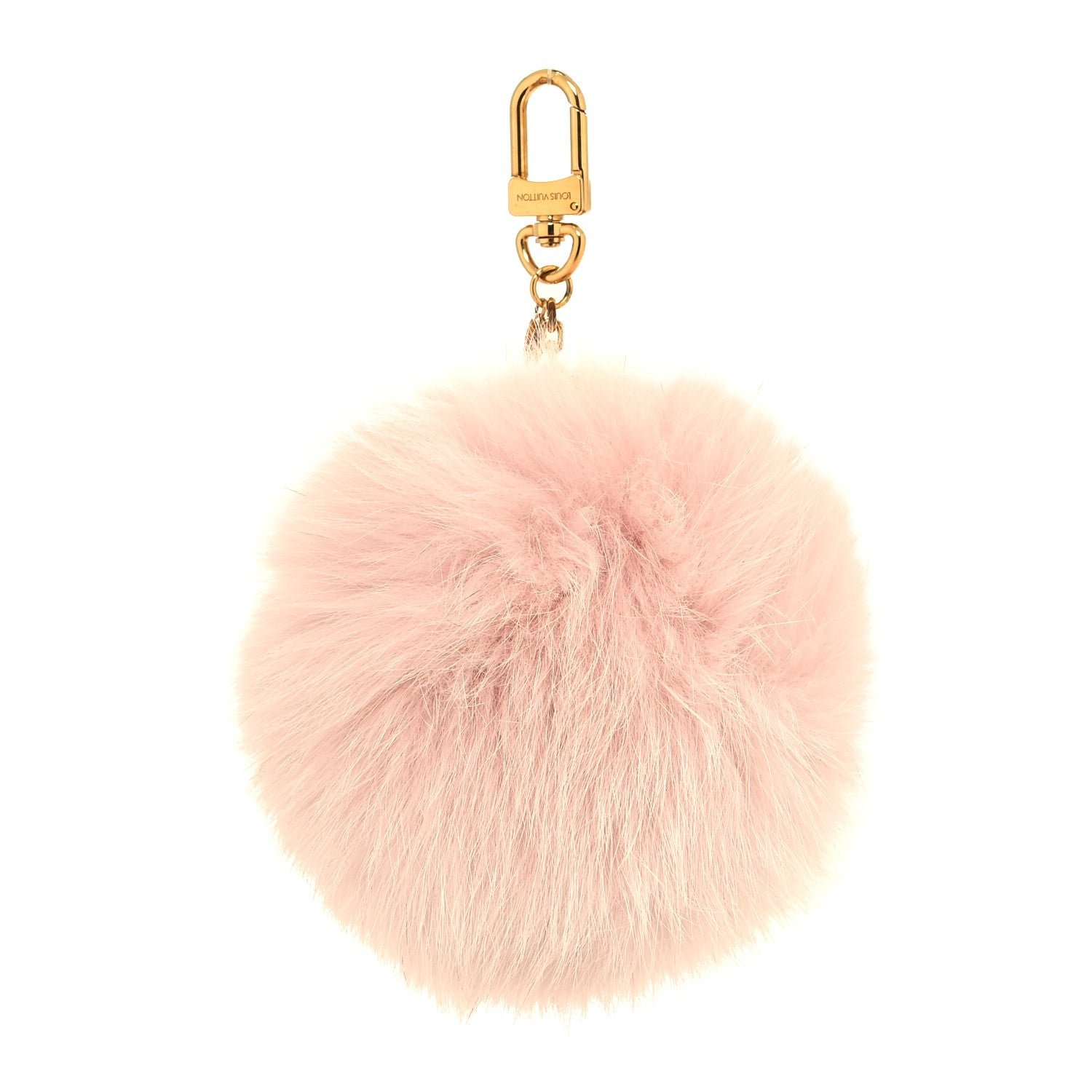 Louis Vuitton Mink Fur Fluffy Bag Charm Pink
