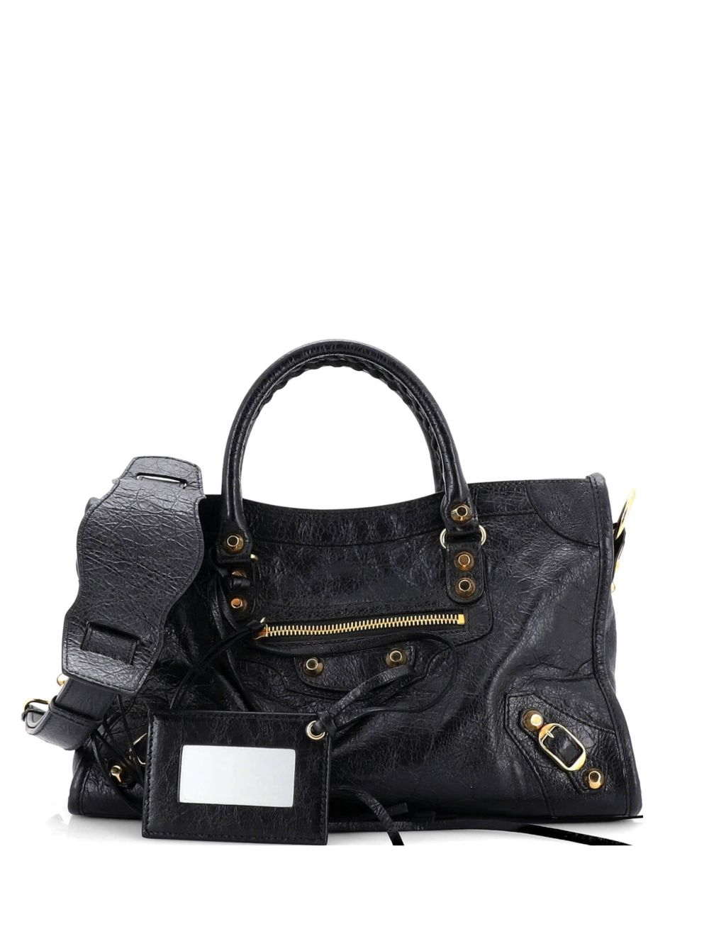 Logo Strap City Classic Studs Bag Leather Small crossbody bag