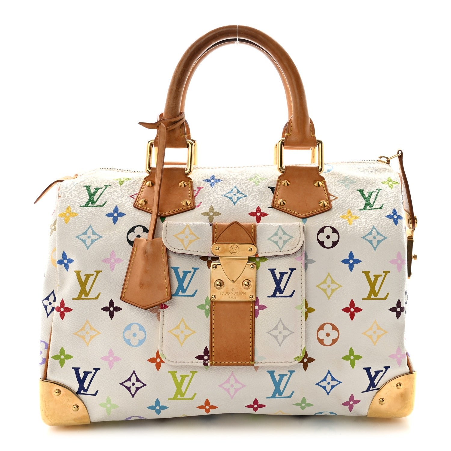Louis Vuitton Monogram Multicolor Speedy 30 White