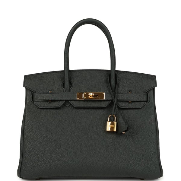 Hermes Pre-owned Hermes Birkin 30 Bleu Ocean Togo Gold Hardware