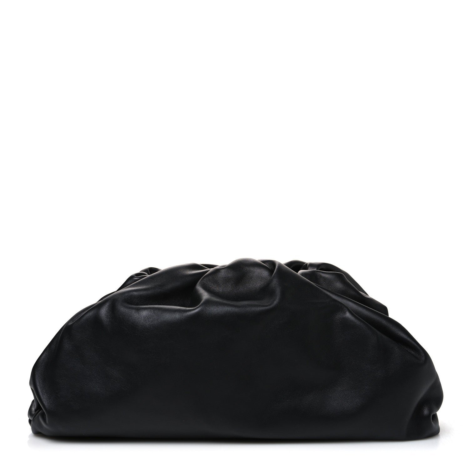 Bottega Veneta Smooth Butter Calf The Pouch Oversized Clutch Black