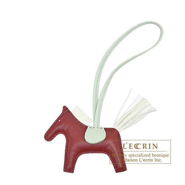Hermes Rodeo charm PM Rouge H/Vert fizz Agneau