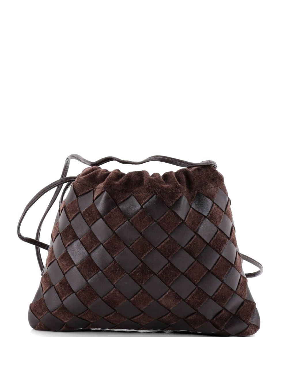 Drawstring Dustbag Intrecciato Leather and Suede Small crossbody bag