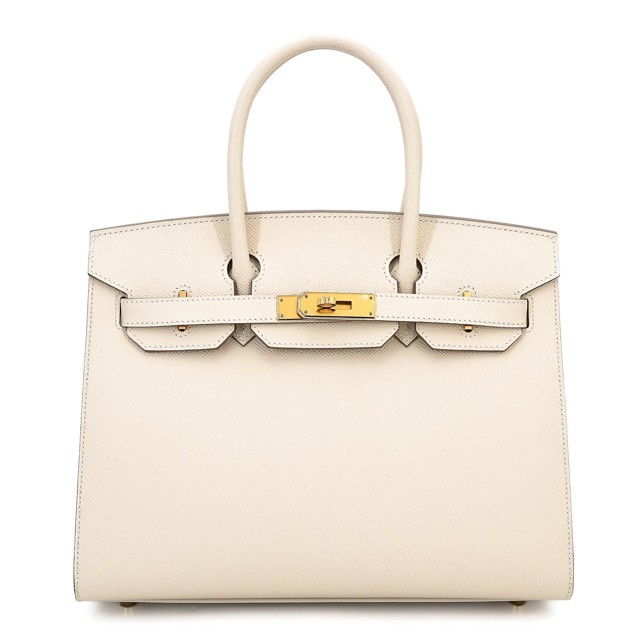 Excellent ( Rank SA ) HERMÈS Birkin 30 Sellier Craie (10) Epsom Gold hardware B (2023)