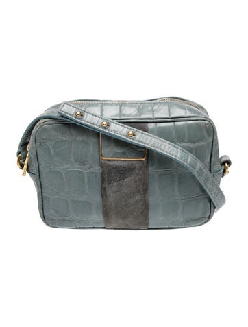 Embossed Leather Crossbody Bag