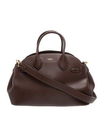 Leather Top All Handle Bag