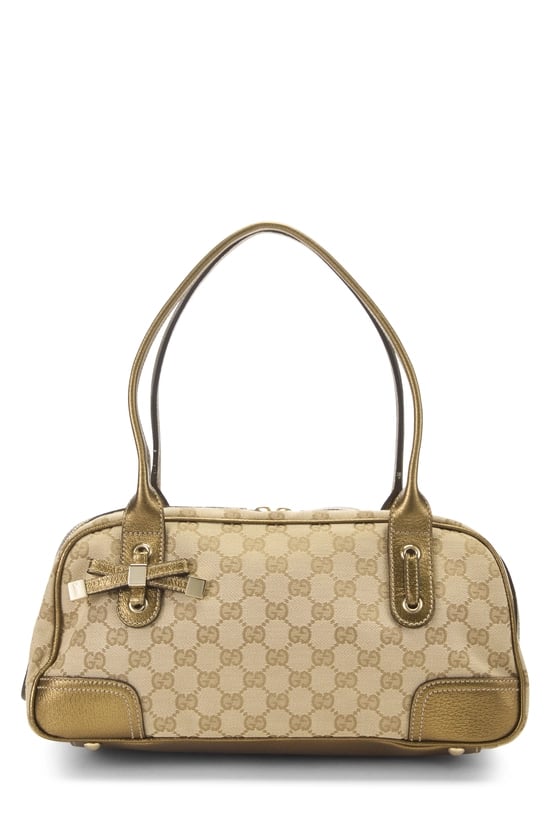 Gold Original GG Canvas Princy Handbag