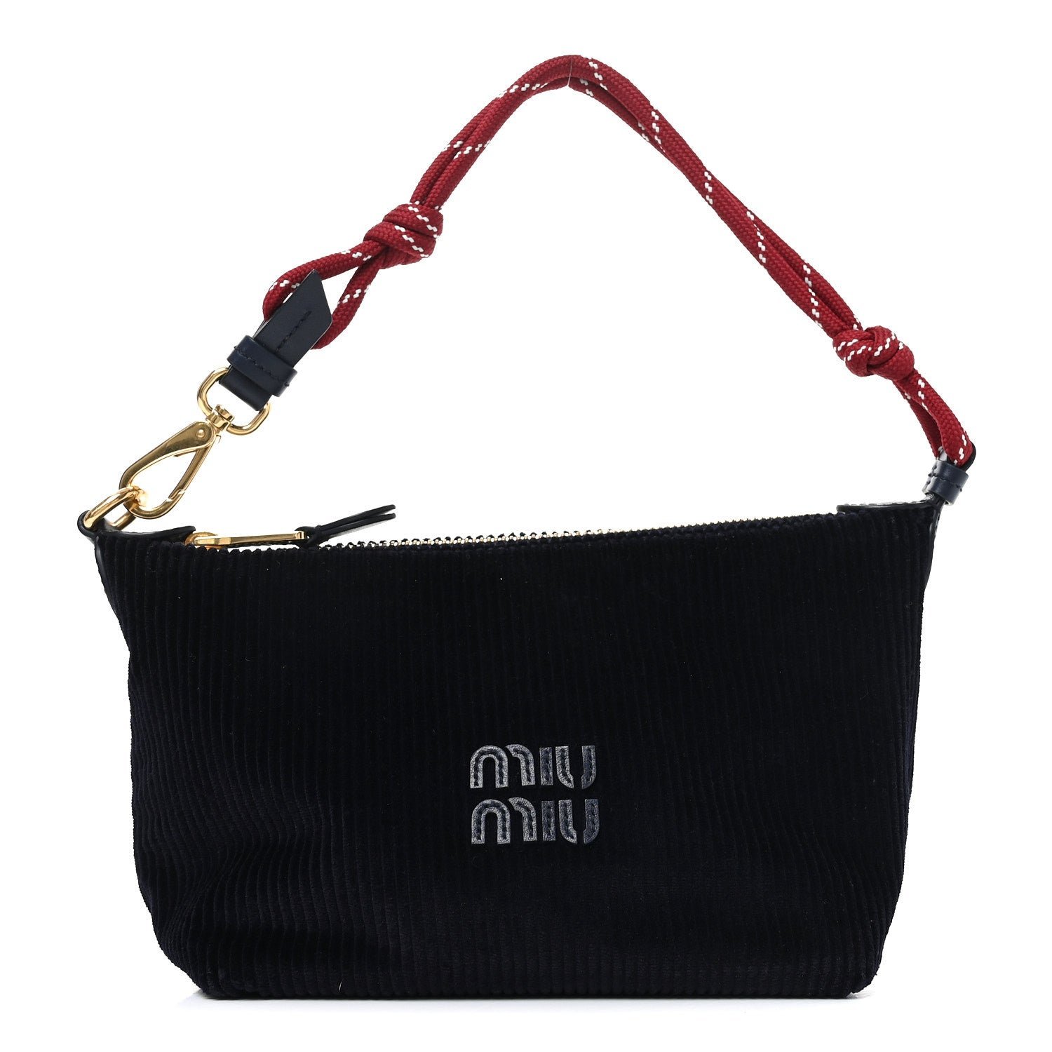 Miu Miu Velvet Pouch Bag Navy Amaranto