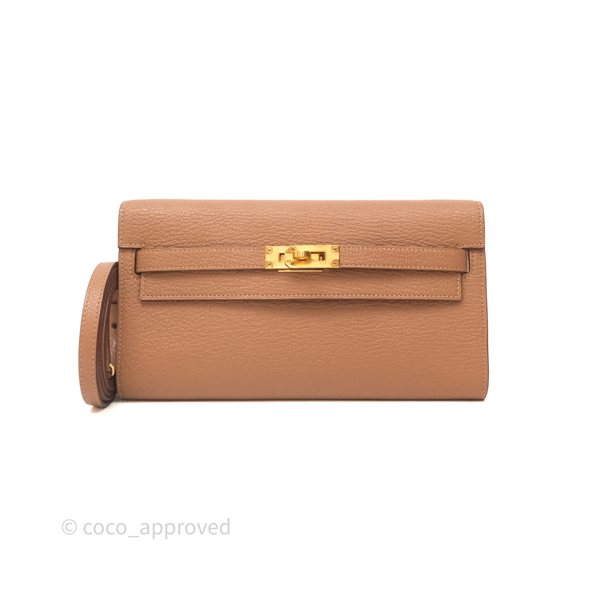 Hermès Kelly To Go Wallet Quebracho 2J Chevre Gold Hardware