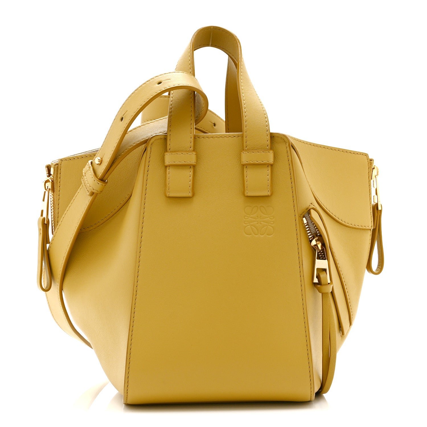 Loewe Soft Grained Calfskin Compact Hammock Shoulder Bag Dark Butter