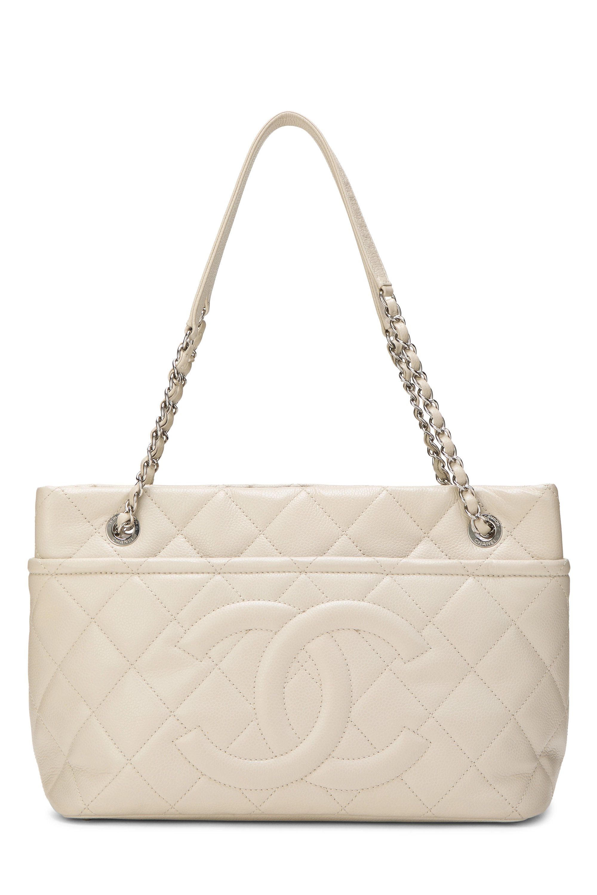 Cream Caviar Timeless 'CC' Soft Shopper Small