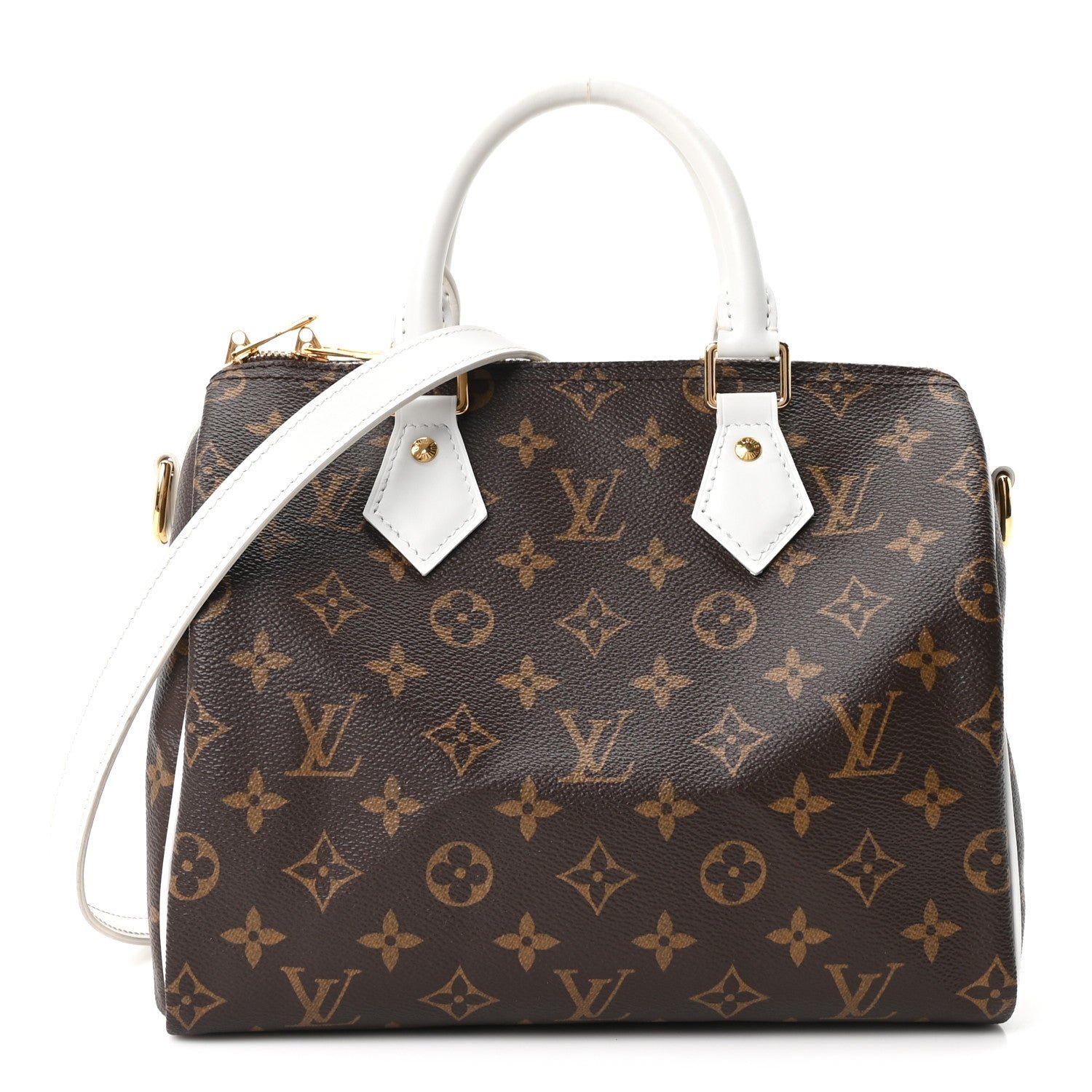 Louis Vuitton Monogram LV Match Speedy Bandouliere 25 White