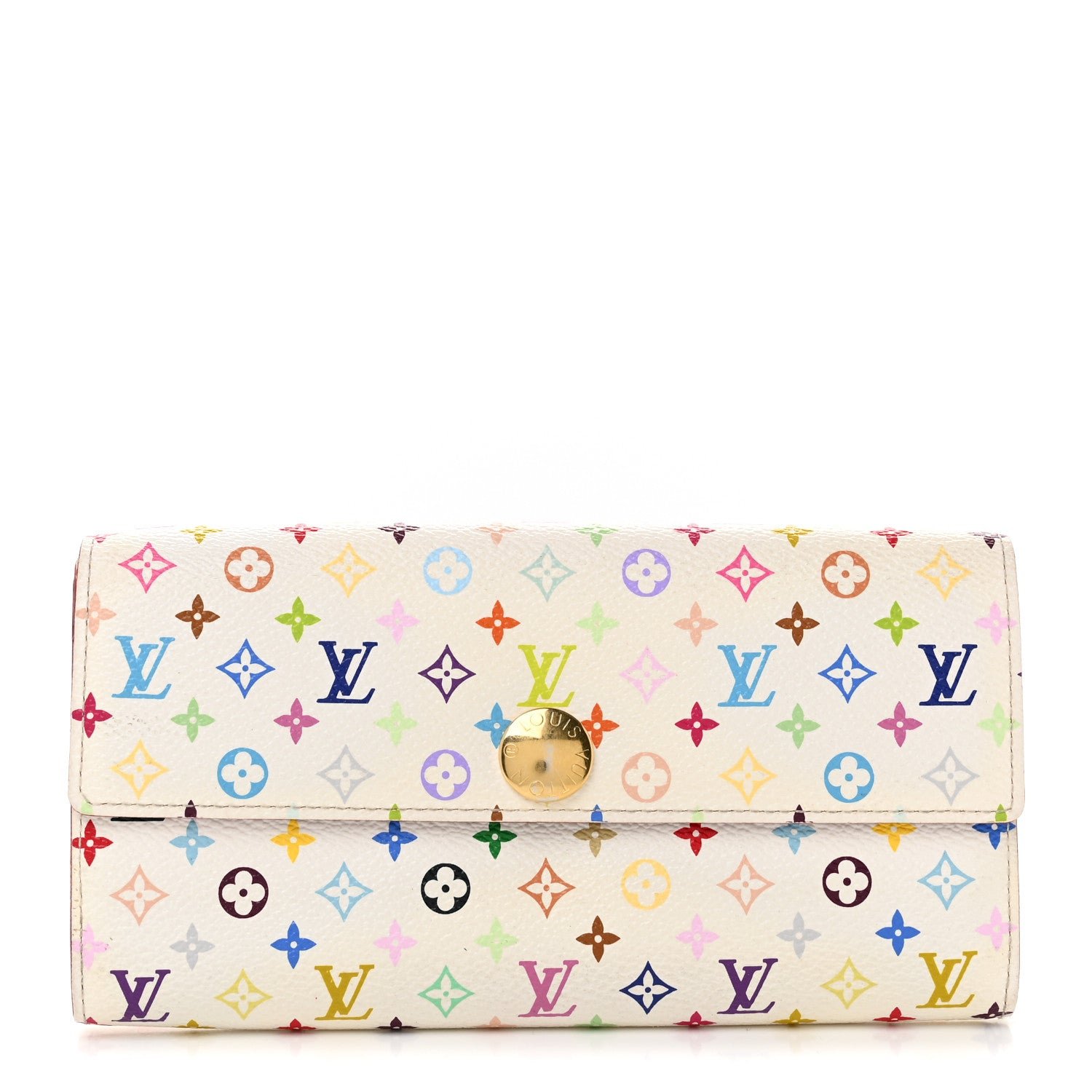 Louis Vuitton Monogram Multicolor Sarah Wallet White Grenade