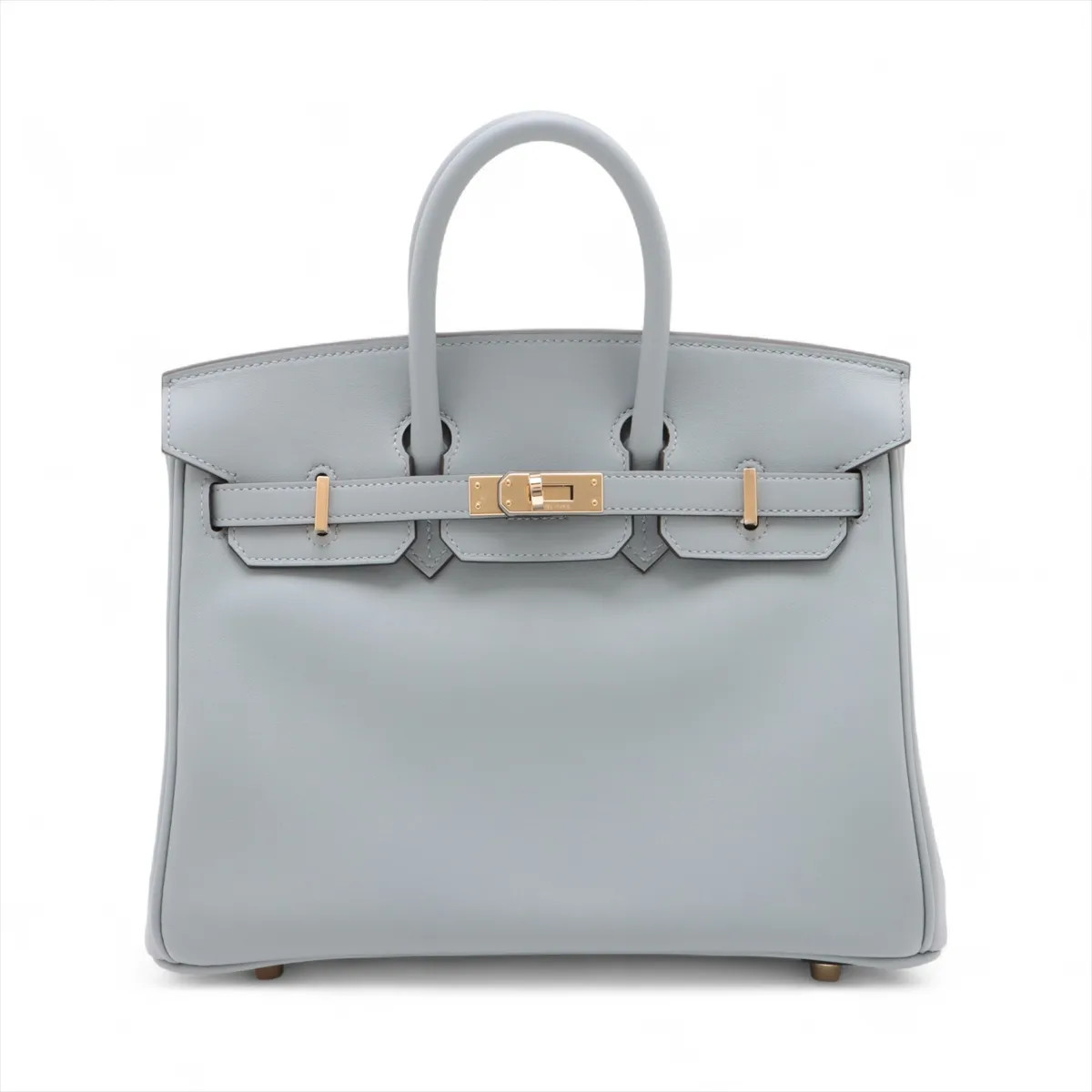Hermès Birkin 25 Le Tournay Veau Swift Blue glacier Champagne Gold Fittings