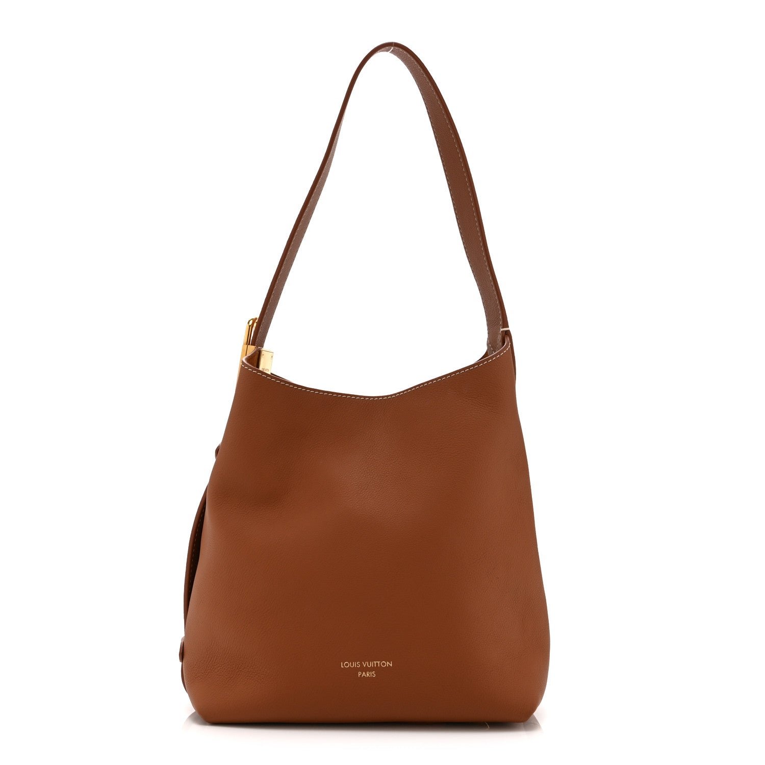 Louis Vuitton Grained Calfskin Low Key Hobo PM Cognac