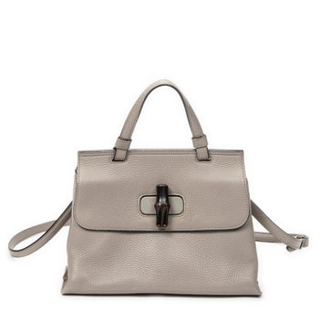 Leather Small Bamboo Daily Top Handle