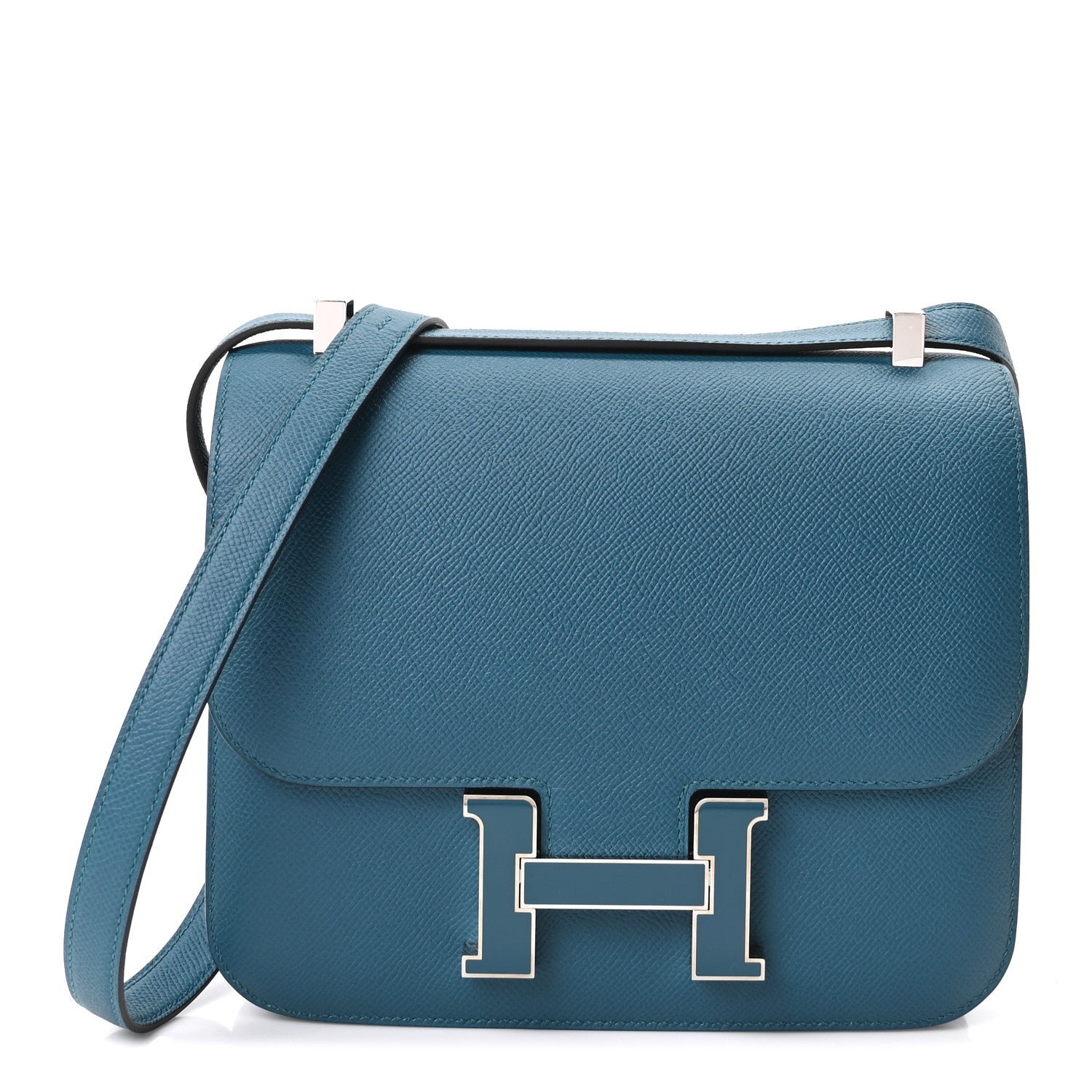 Hermes Epsom Enamel Constance 24 Vert Bosphore