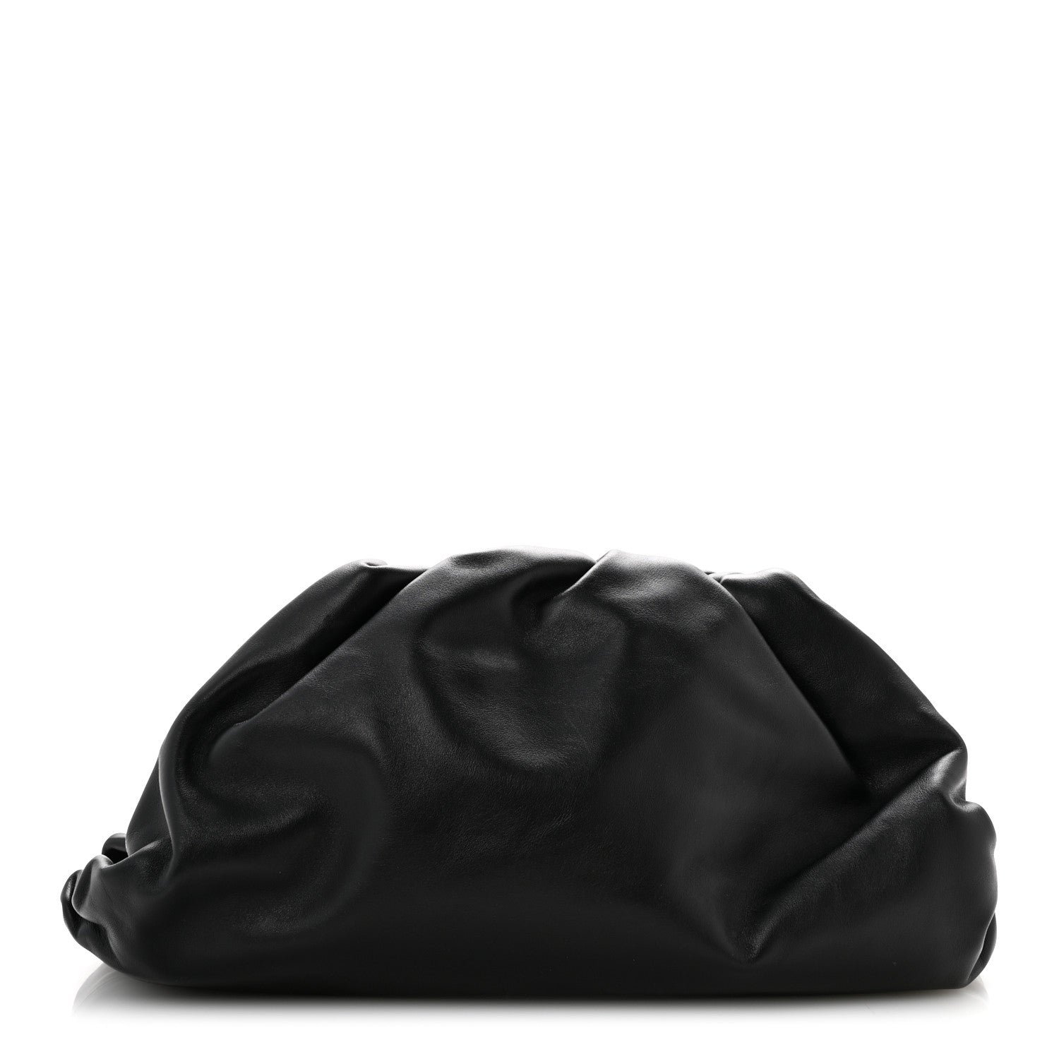 Bottega Veneta Smooth Butter Calf The Pouch Oversized Clutch Black