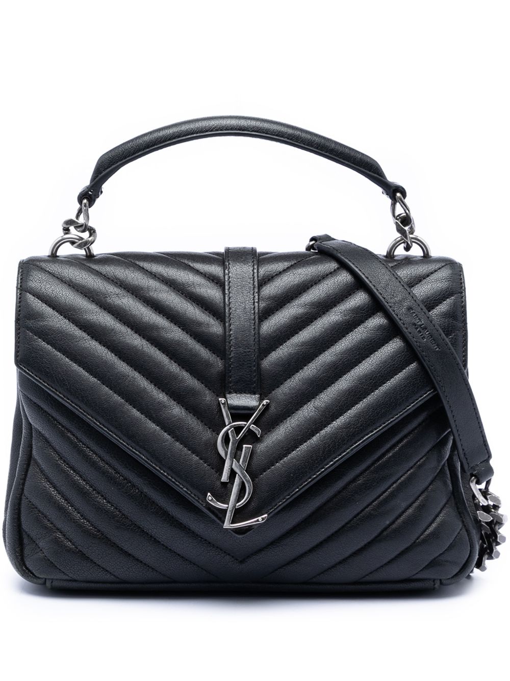 2016 Medium Chevron Sheepskin Monogram College satchel