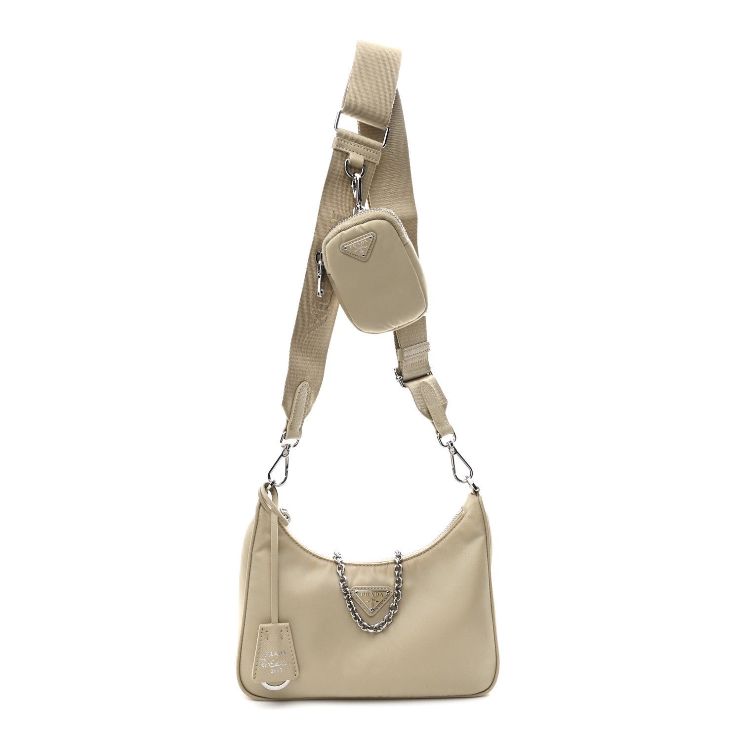Prada Prada Nylon Re-Edition 2005 Shoulder Bag Cammeo