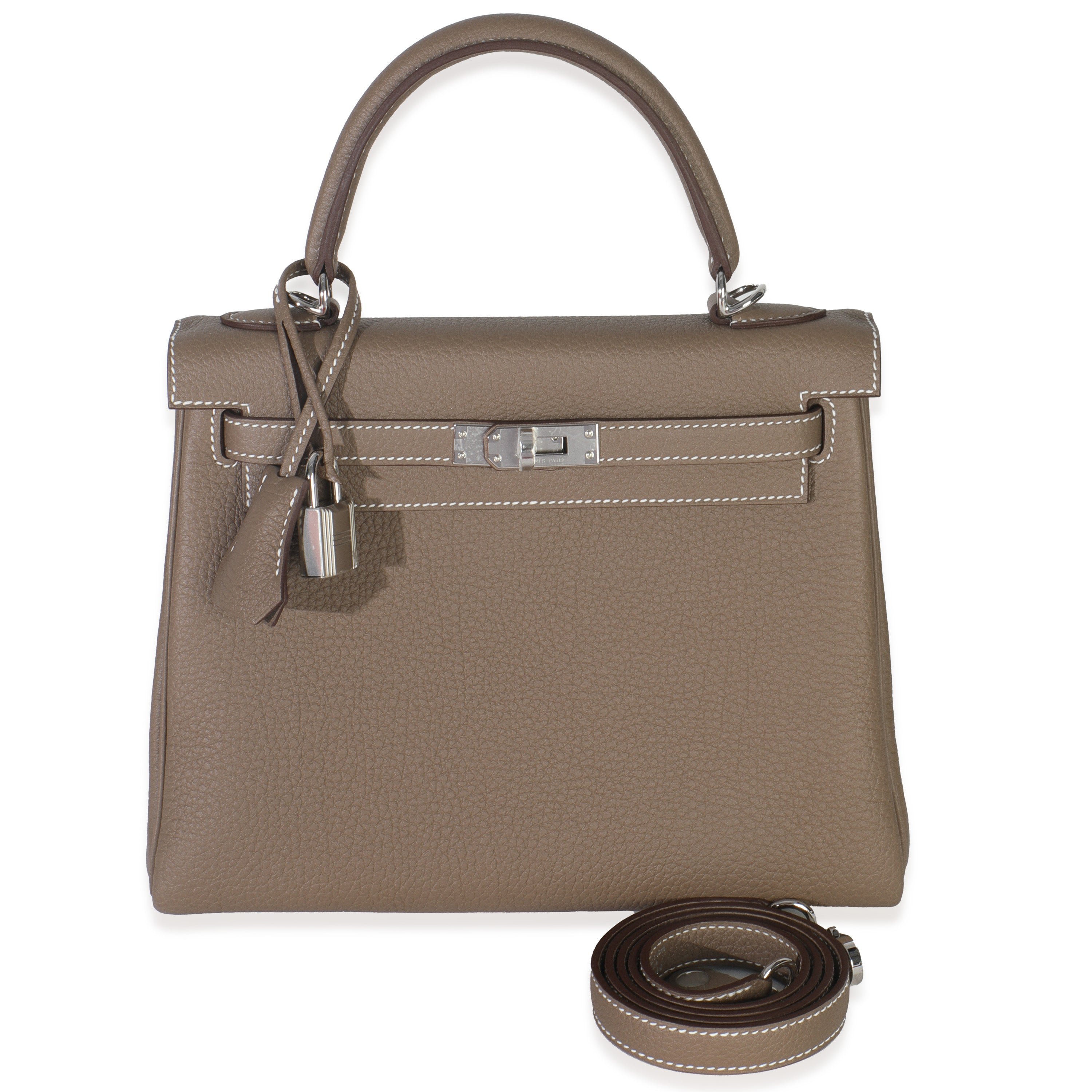 Hermes Etoupe Togo Retourne Kelly 25 PHW