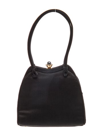 Judith Leiber Satin Top Handle Bag