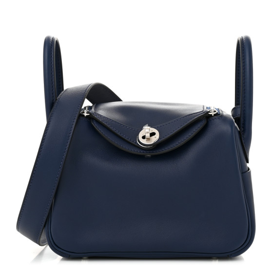 Hermes Swift Verso Mini Lindy 20 Bleu Navy Bleu Frida