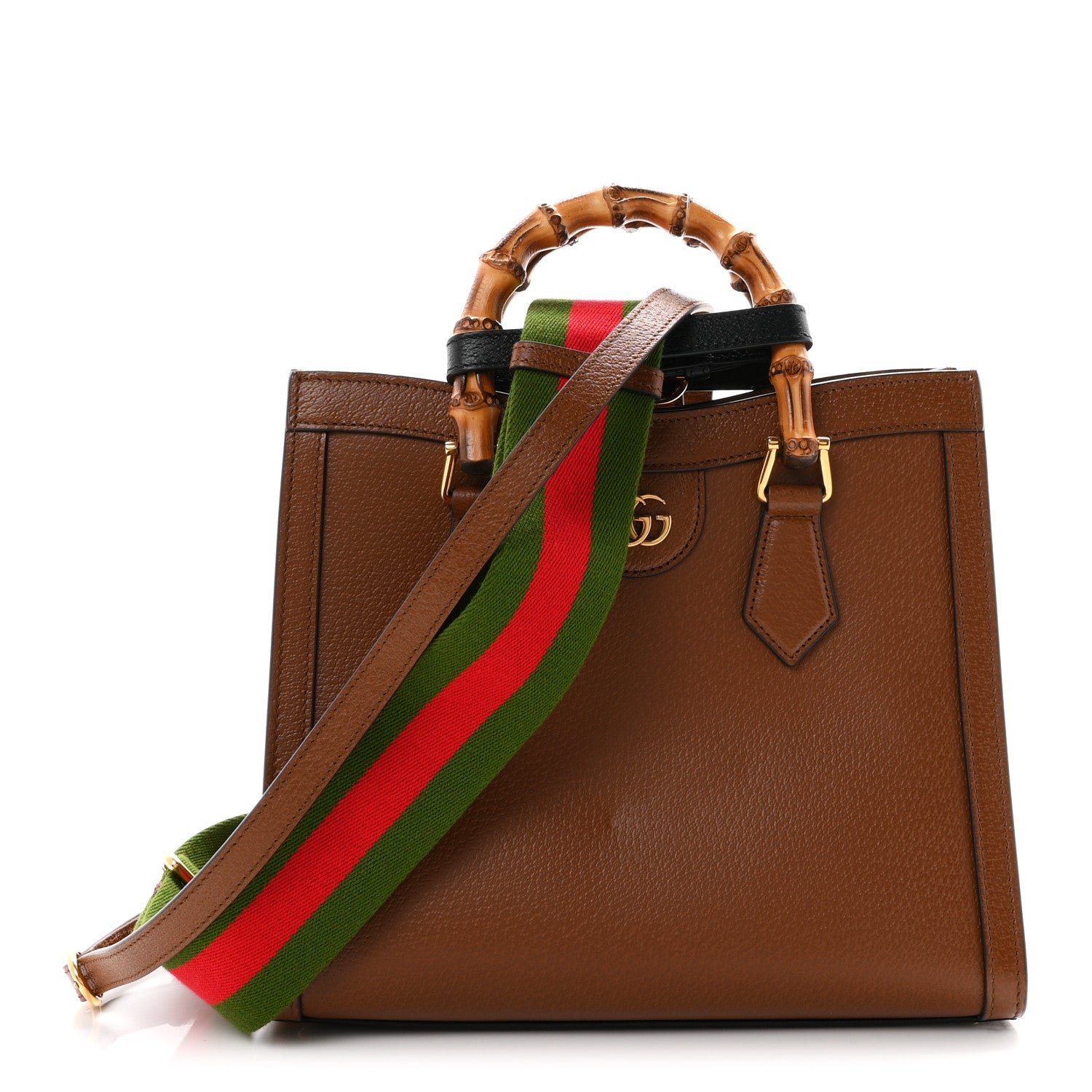 Gucci Wonka Grain Calfskin Small Diana Tote Bag Cuir Black