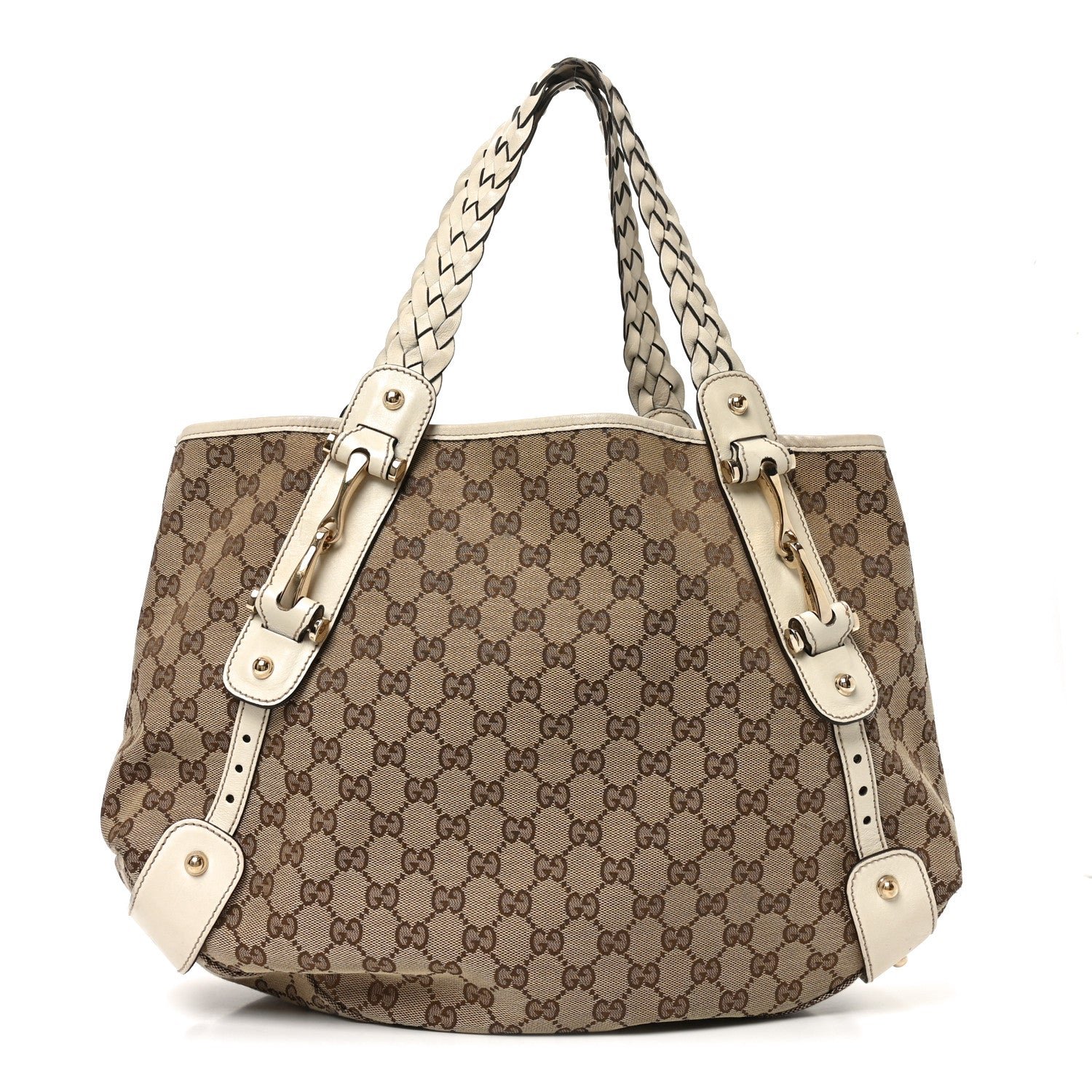 Gucci Monogram Medium Pelham Shoulder Bag  Off White