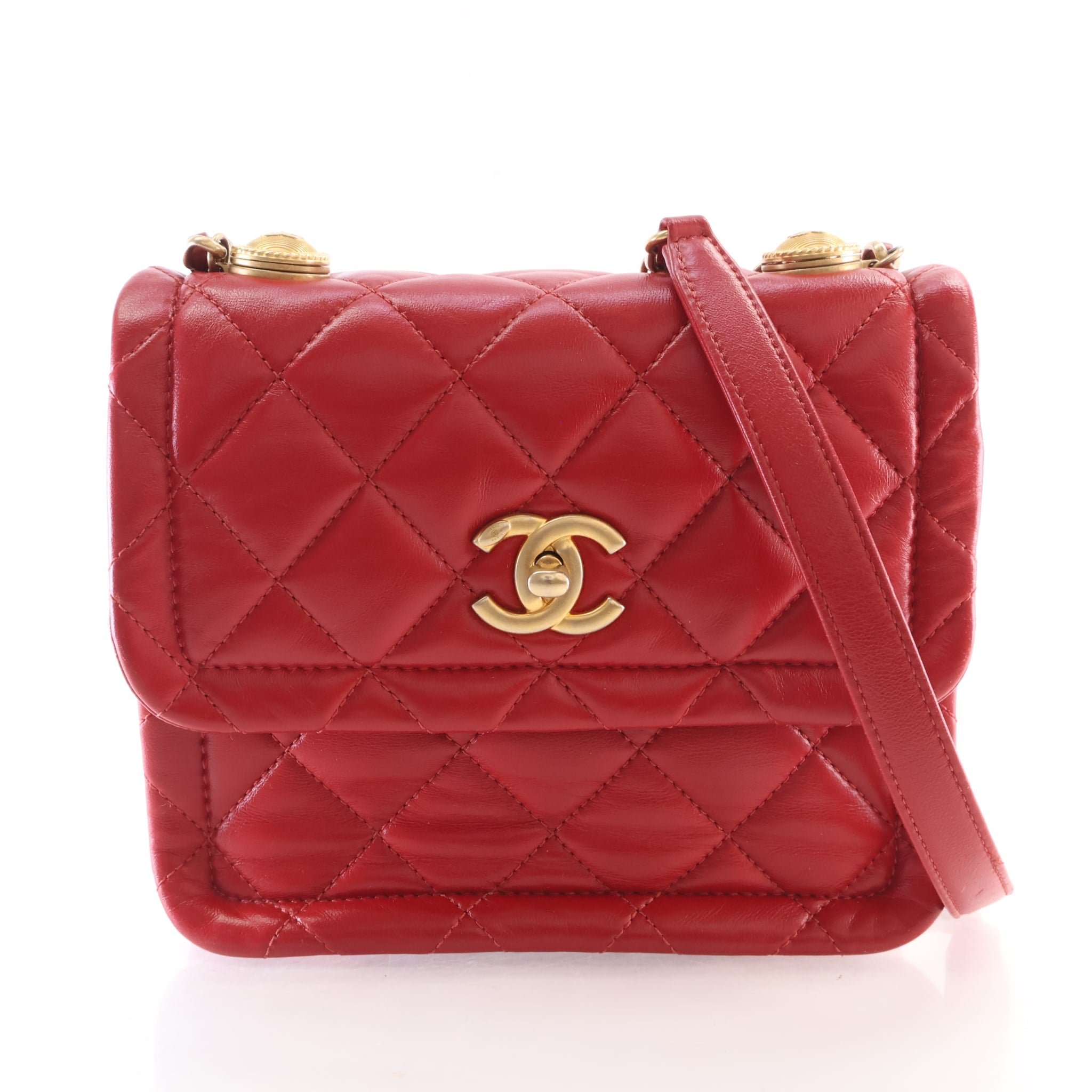 Chanel Small Lambskin CC Twist Your Buttons Flap Bag
