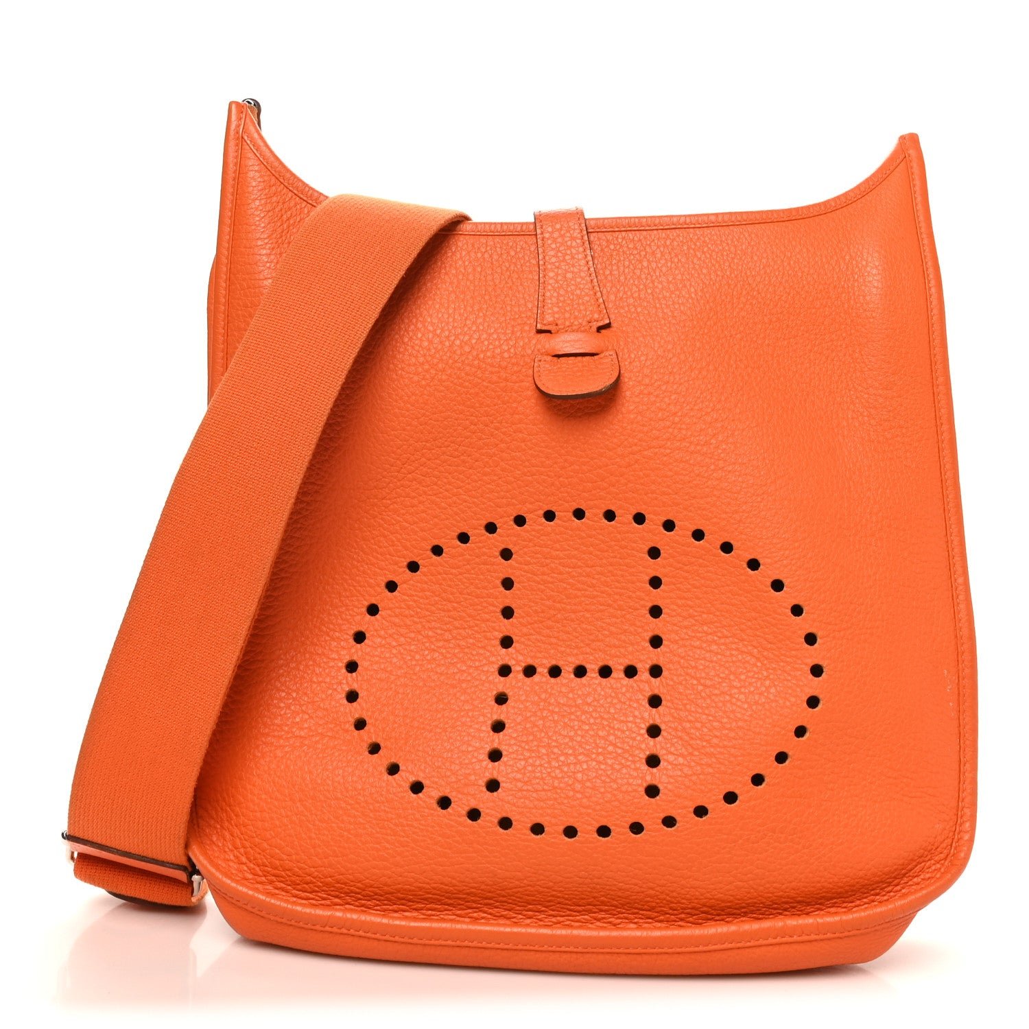 Hermes Taurillon Clemence Evelyne III GM Orange
