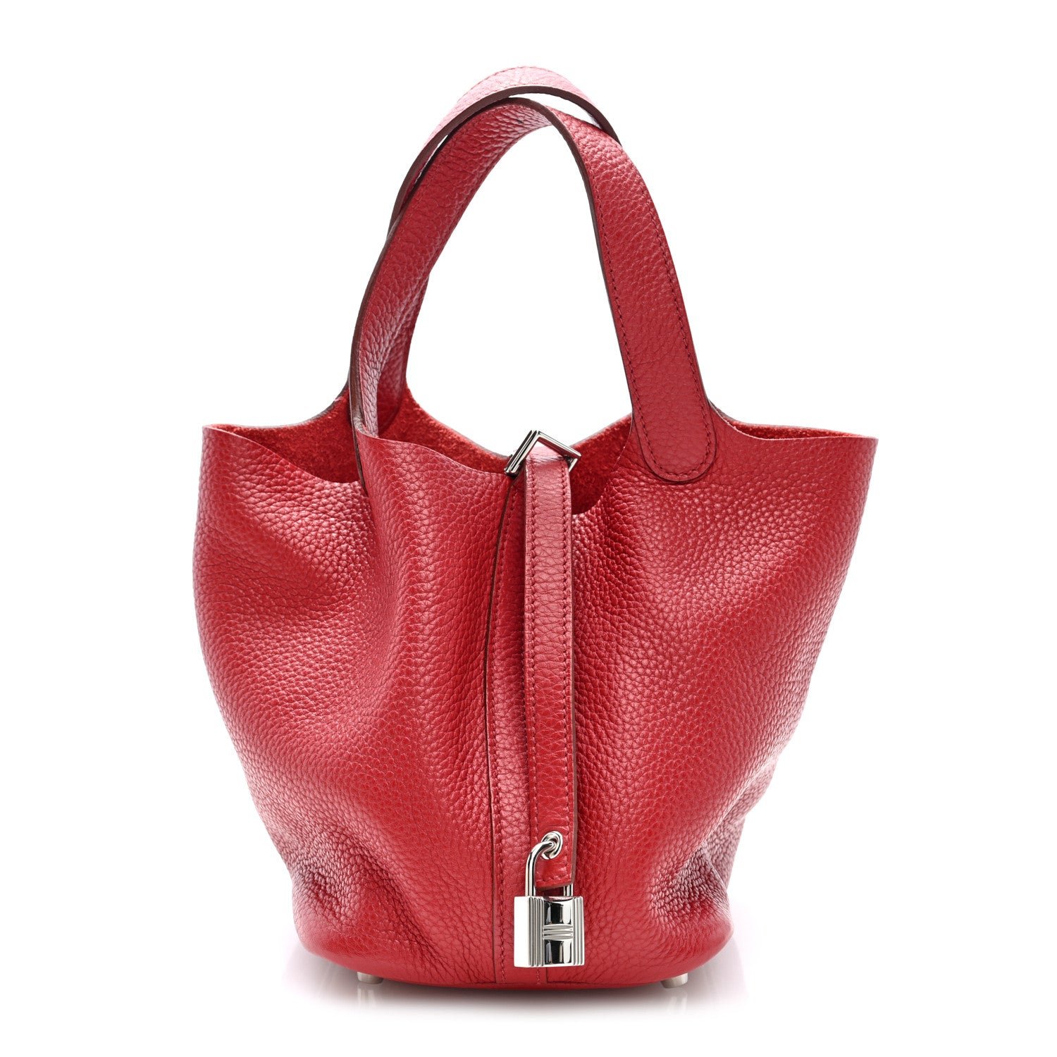 Hermes Hermes Taurillon Clemence Picotin Lock 18 PM Rouge Garance