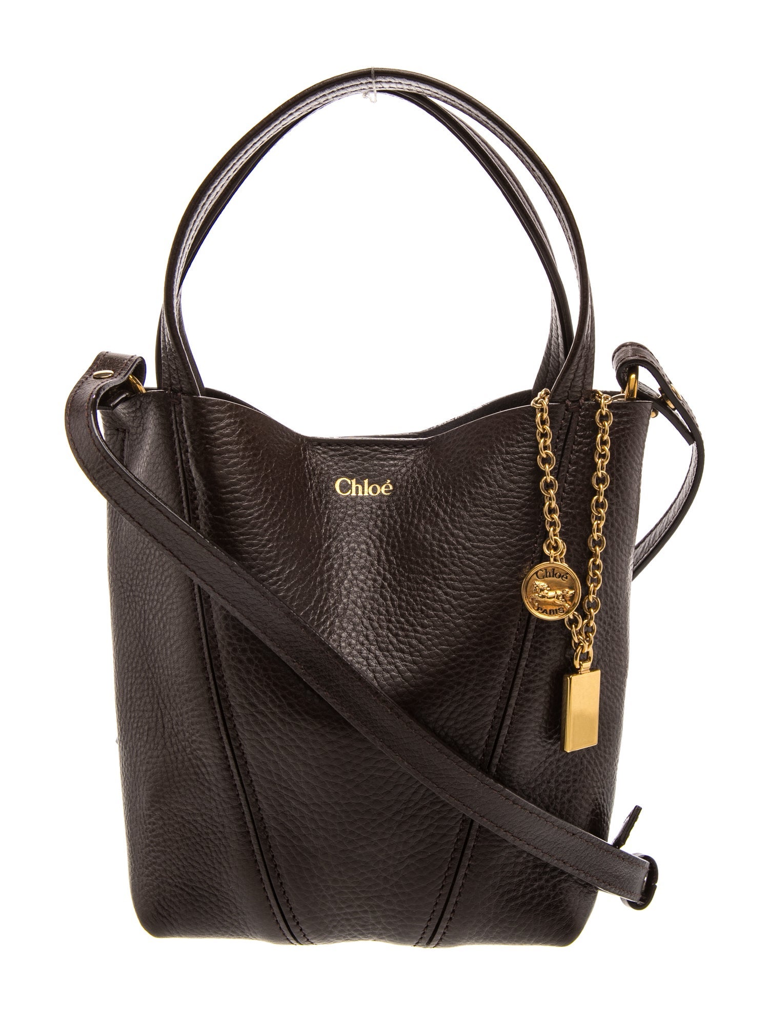 Leather Small Spin Tote Bag Small