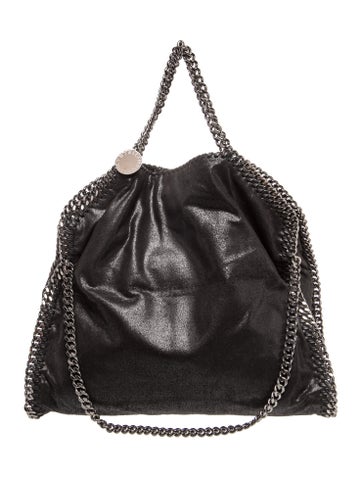Vegetarian Leather Shaggy Deer Medium Falabella Fold-Over Tote Medium