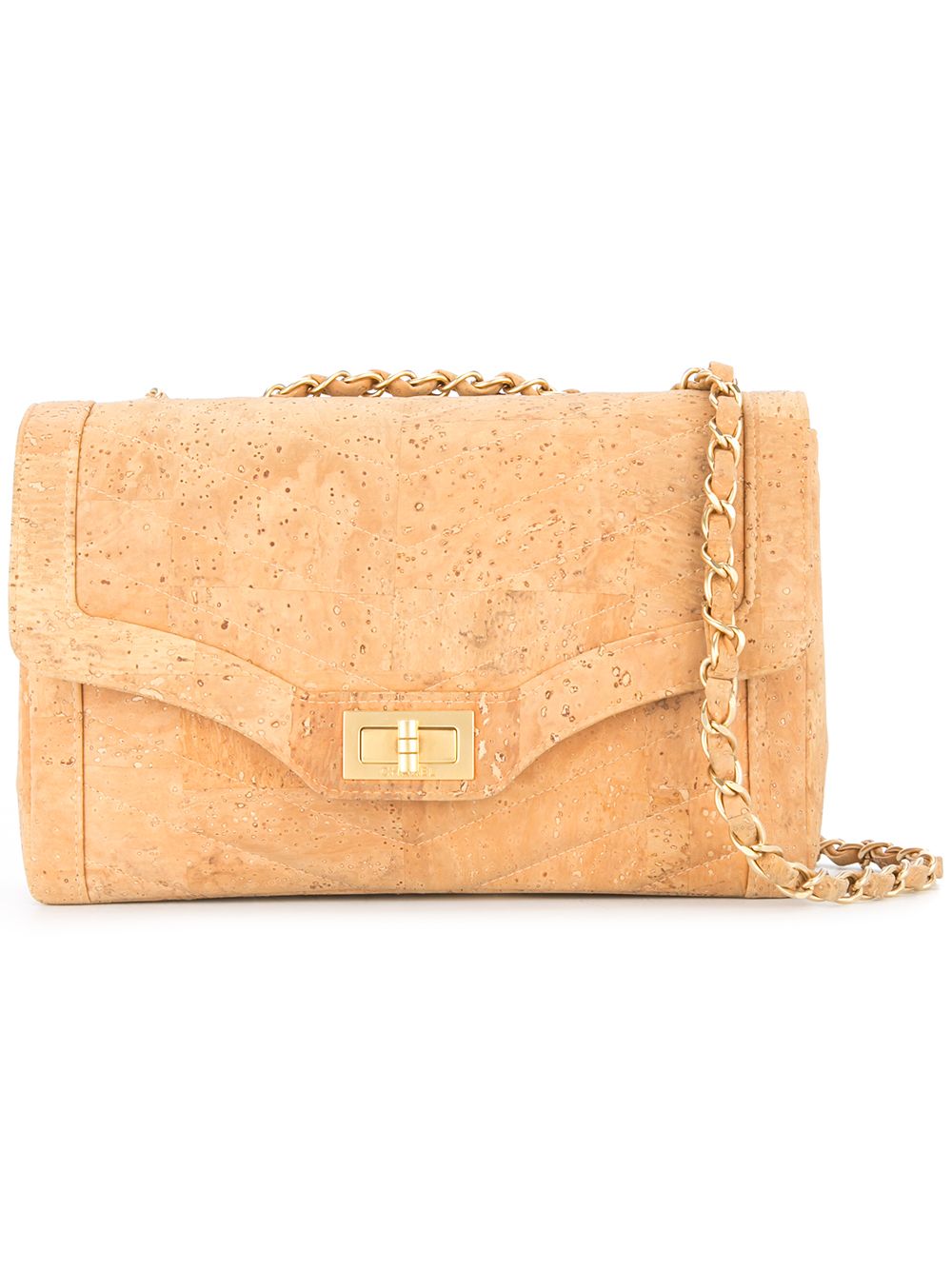 Chanel quilted CC double chain shoulder bag