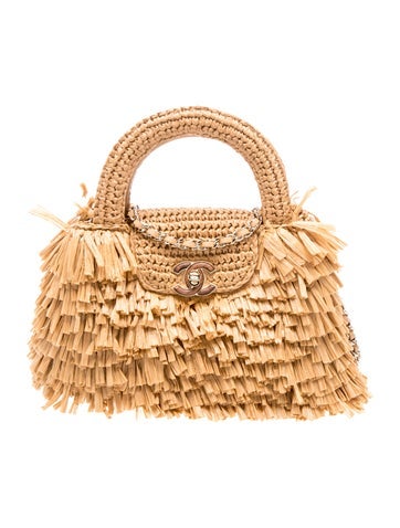 2026 Raffia Fringe Mini Kelly Shopper