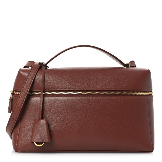 Loro Piana Grained Calfskin Extra Bag L27 Burnt Tan