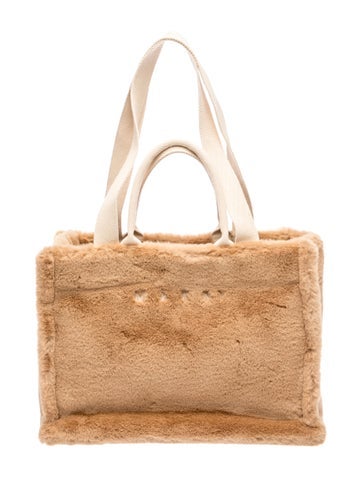 Marni Faux Fur Top Handle Bag