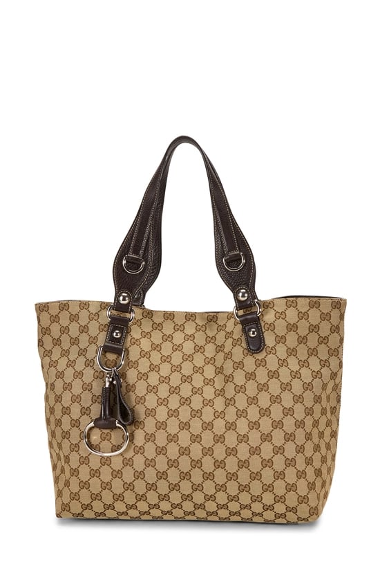 Brown Original GG Canvas Icon Bit Tote