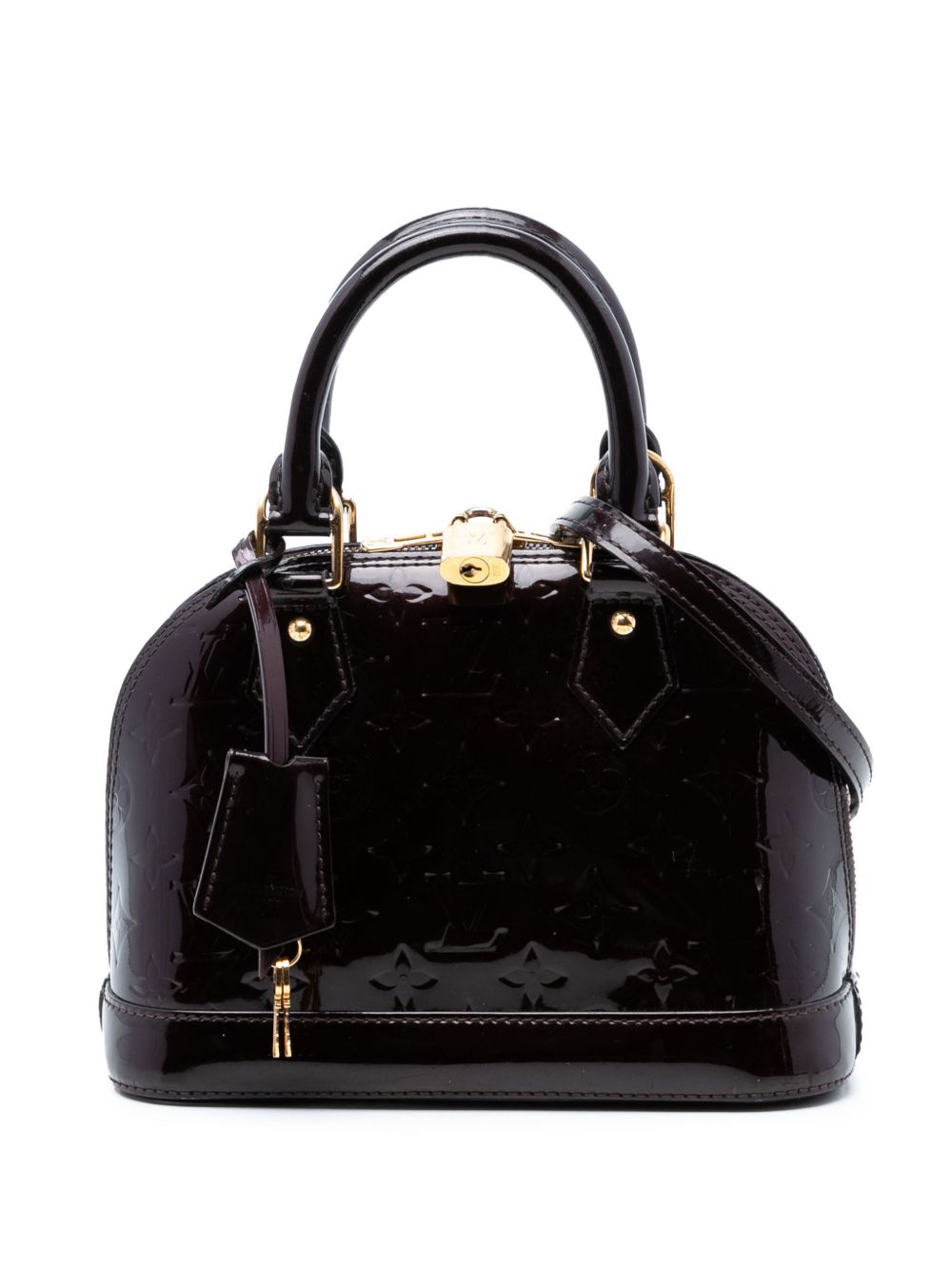 2012 Monogram Vernis Alma BB satchel