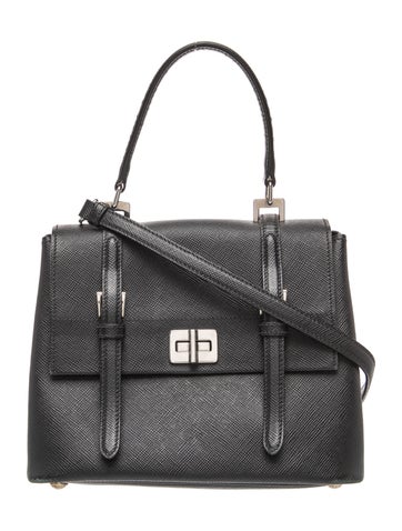 Saffiano Leather Top Handle Bag