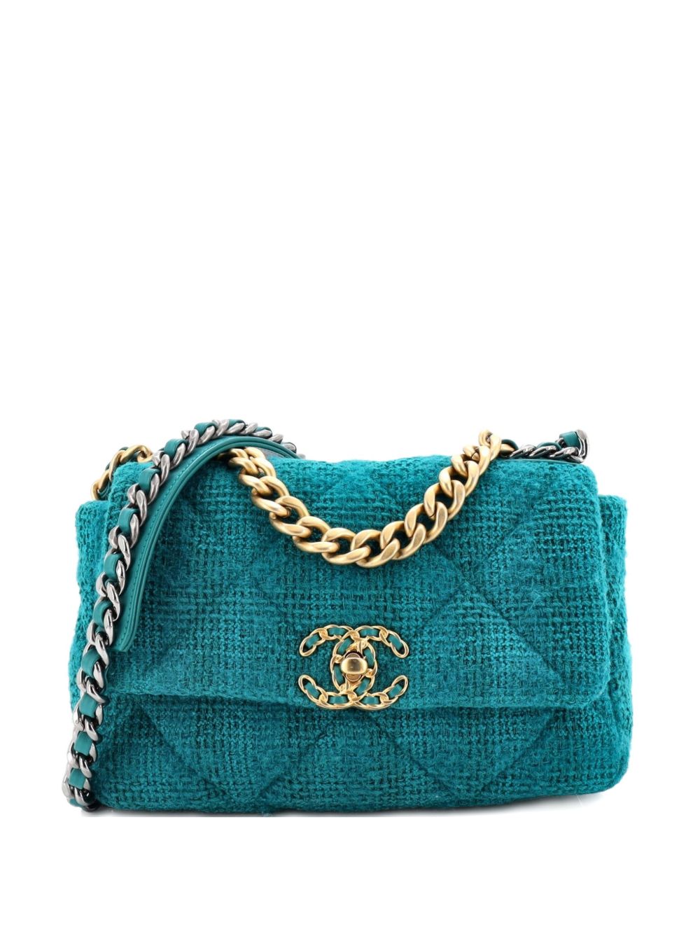 19 Flap Bag Quilted Tweed Medium crossbody bag
